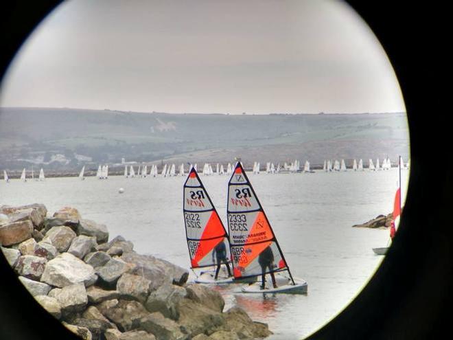 Weymouth produced a new record with as many as 60 RS Aeros identifiable in one photo - 2015 RS Aero Magic Marine UK National Championships © Tim Robathan